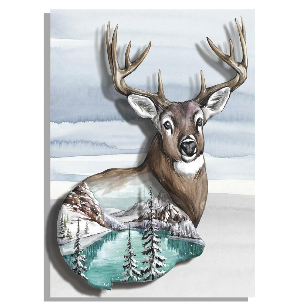 Объемная картина из бумаги 447 «Дикая природа. Олень» 20*28 см, РТ150367, ТМ «Tela Artis»