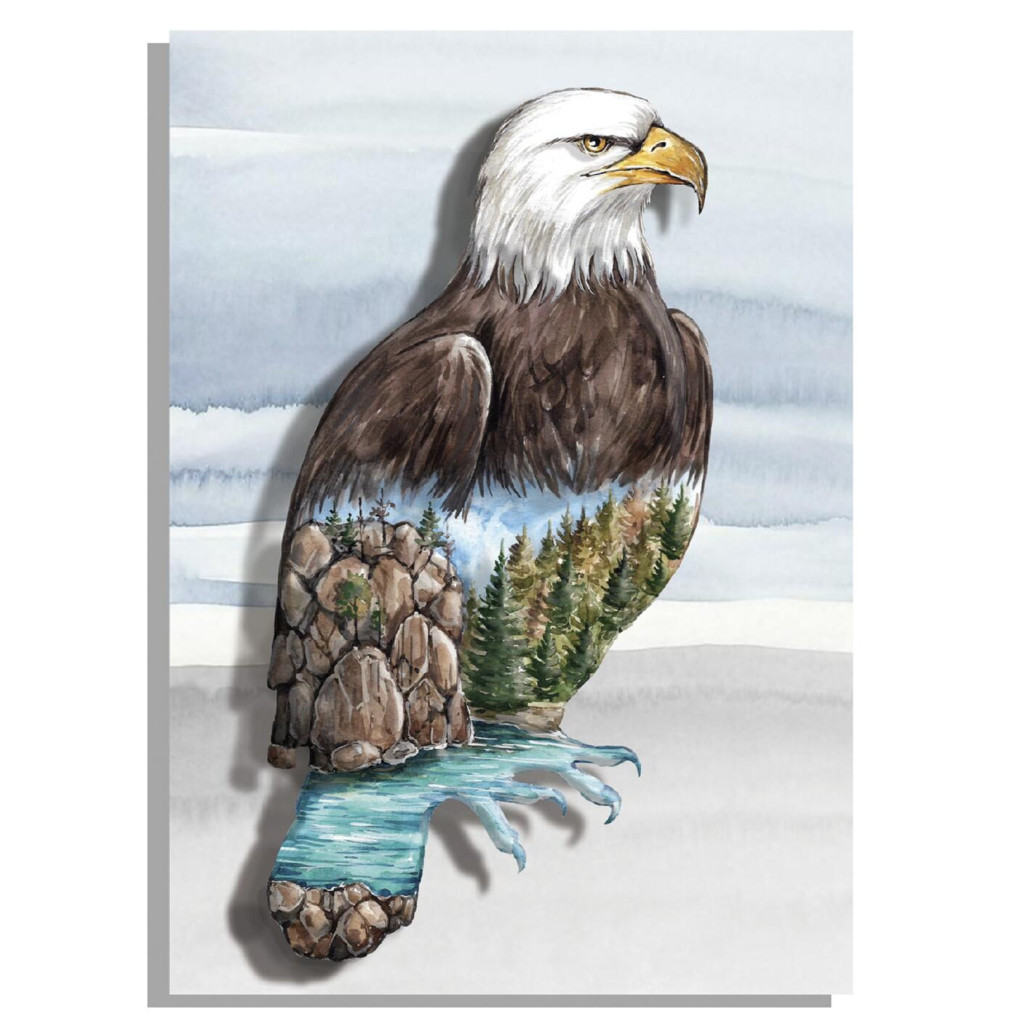 Объемная картина из бумаги 448 «Дикая природа. Орел» 20*28 см, РТ150368, ТМ «Tela Artis»