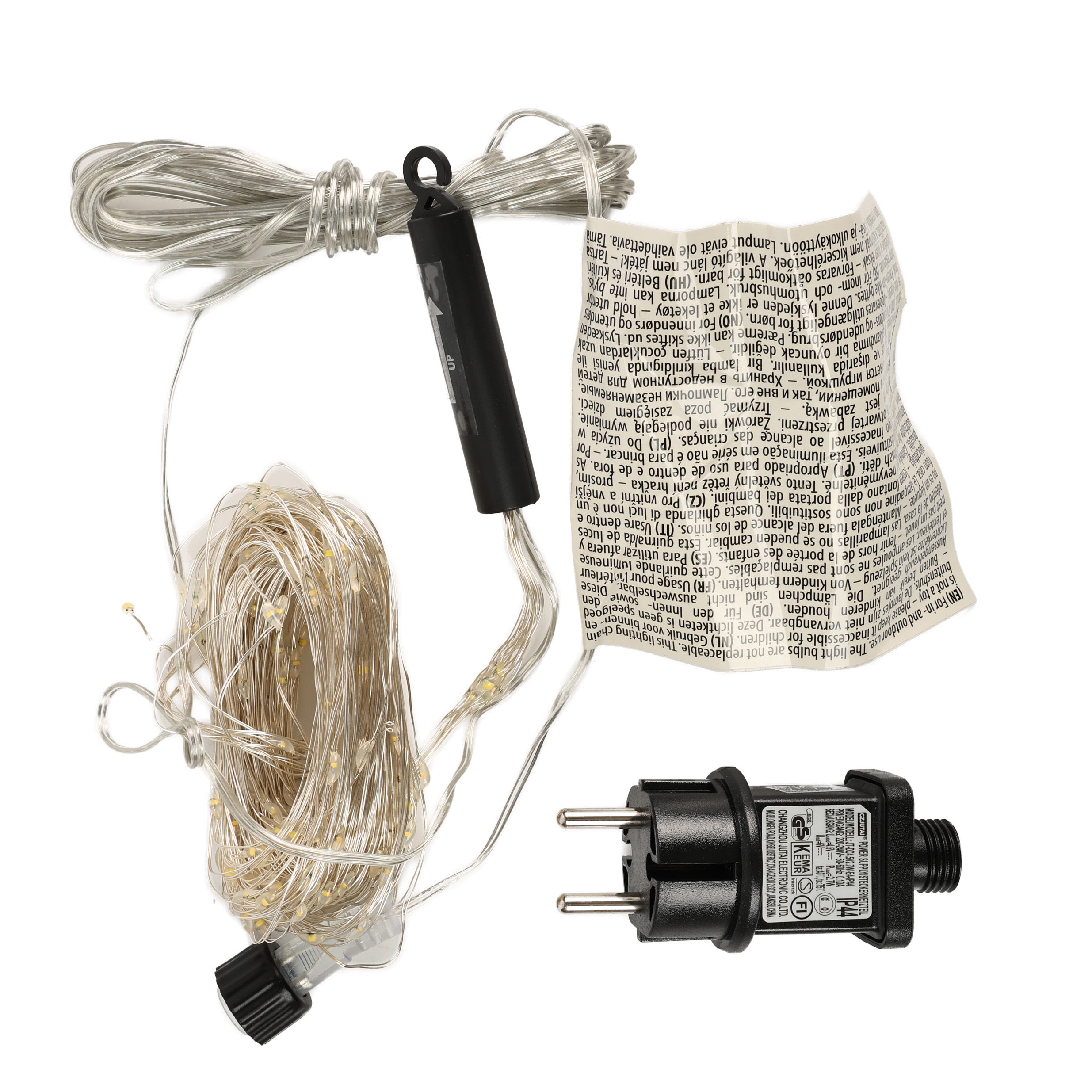 Гірлянда LED 300 мікроламп, тепло-біле світло, чорний дріт, довжина 3 м (від мережі), AX8702630 3