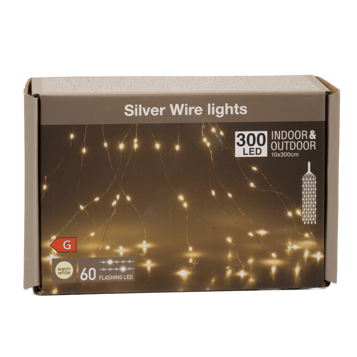 Гірлянда LED 300 мікроламп, тепло-біле світло, чорний дріт, довжина 3 м (від мережі), AX8702630