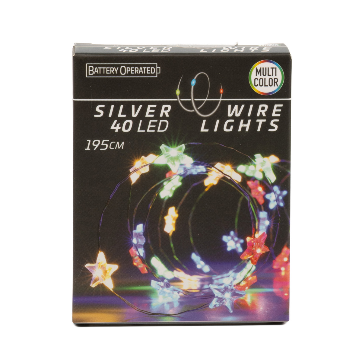 Гірлянда LED 40 різнокол., мікроламп з таймером, батарейки: 3*AA (не входять у комплект), тільки для внутрішнього використання, AX9732660