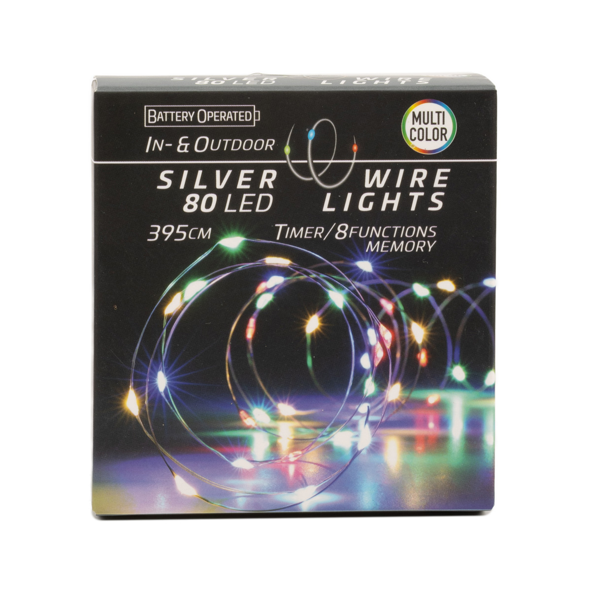 Гірлянда LED 80 різнокол., мікроламп з таймером, батарейки: 3*AA (не входять у комплект), тільки для внутрішнього використання, AX9732720