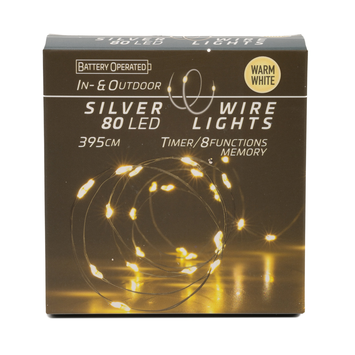 Гірлянда LED 80 тепло-білих мікроламп з таймером, батарейки: 3*AA (не входять у комплект), тільки для внутрішнього використання, AX9731720