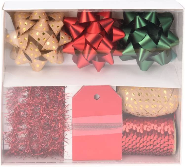 Набір декоративний  для пакування подарунків,10 пр, кольори в асортименті, ATC402850