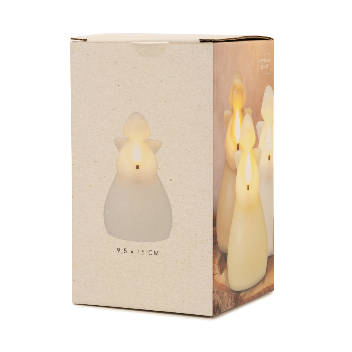 Свеча LED «Ангел», тепло-белый свет, 9,5*15 см, батарейки: 2*AA (не входят в комплект), MC5801280 3