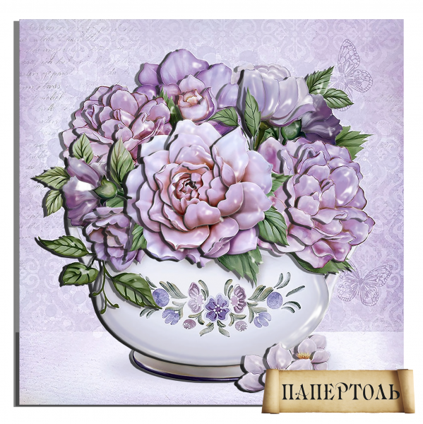 Объемная картина из бумаги 228 «Прованс - 1» 20*20 см, РТ150149, ТМ «Tela Artis»