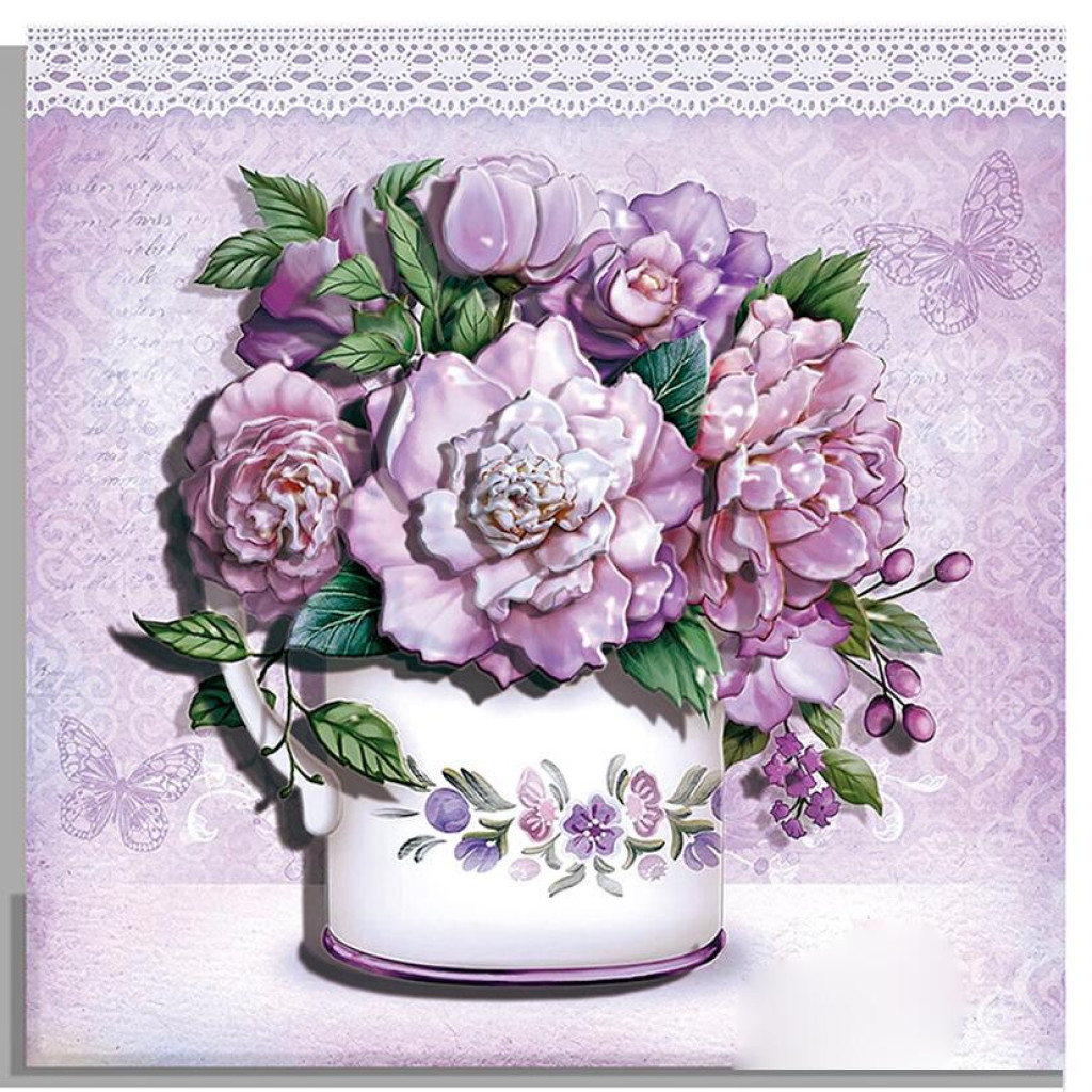 Объемная картина из бумаги 229 «Прованс - 2» 20*20 см, РТ150150, ТМ «Tela Artis»