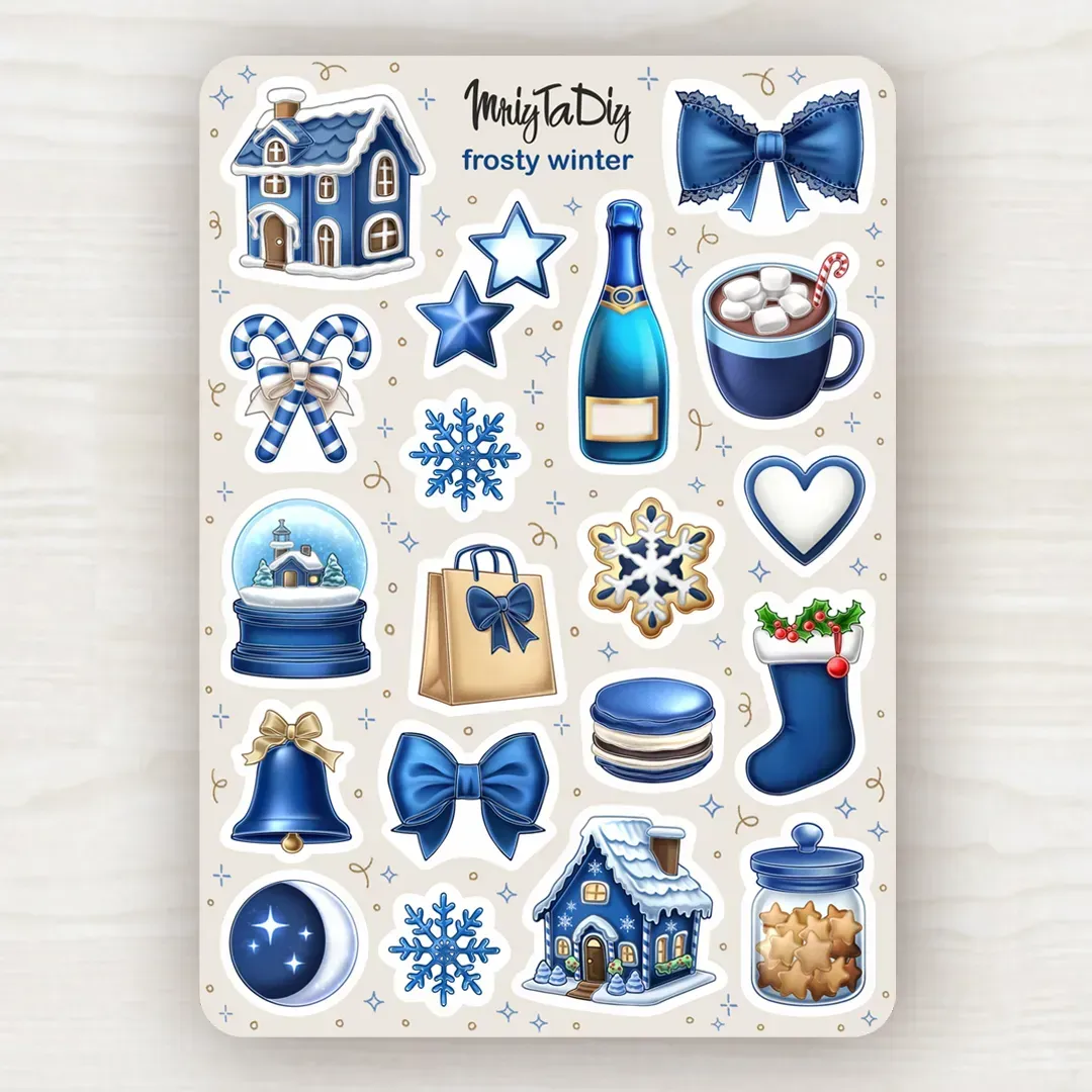Стікер лист з наклейками MriyTaDiy, "Frosty Winter"