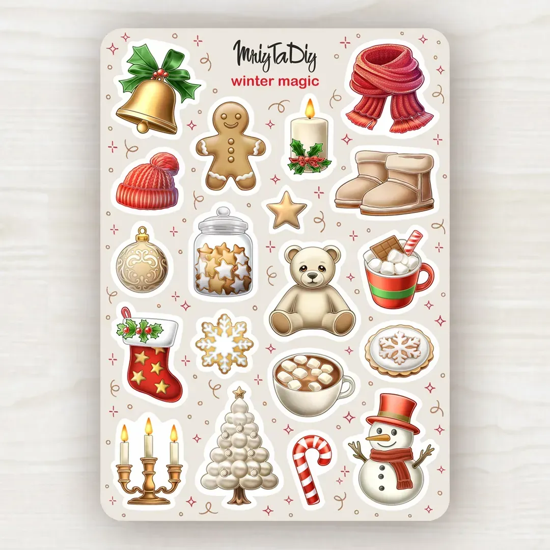 Стікер лист з наклейками MriyTaDiy, "Winter Magic"