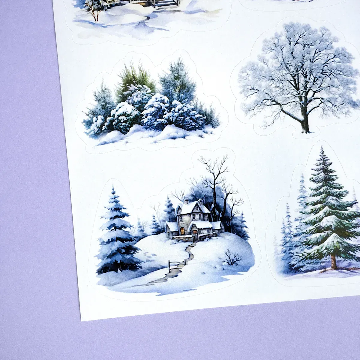 Стикер лист с наклейками MriyTaDiy, Art-61, "Зима" 2