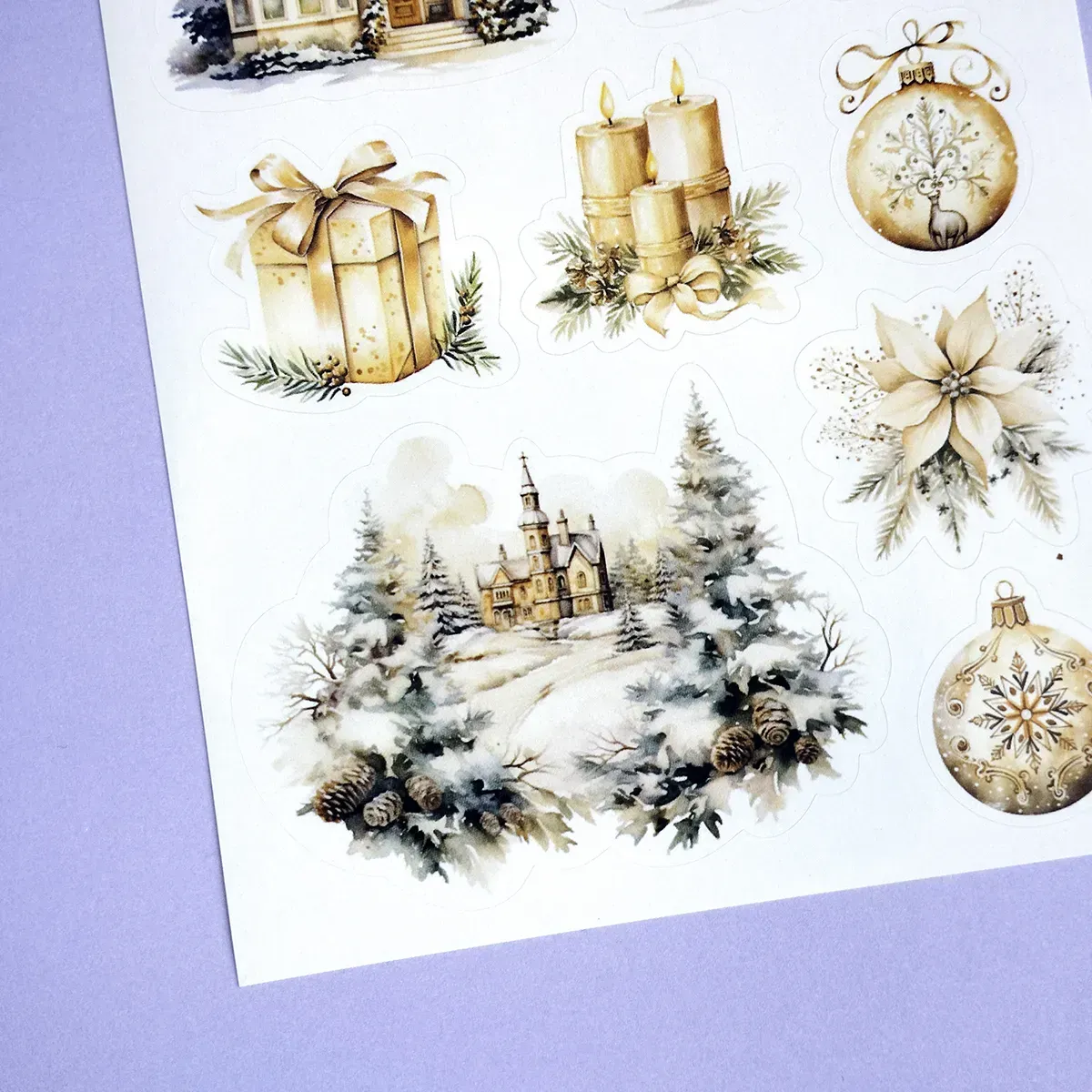 Стікер лист з наклейками MriyTaDiy, Art-64, "Зимові будинки" 3