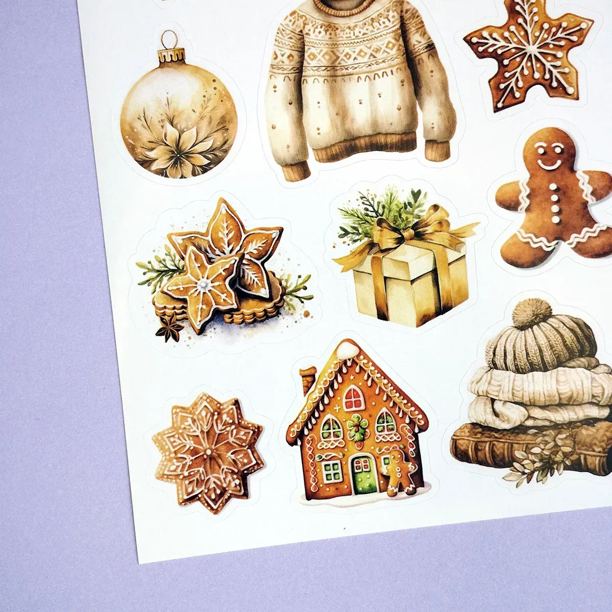 Стикер лист с наклейками MriyTaDiy, Art-65, "Сладкая зима" 3