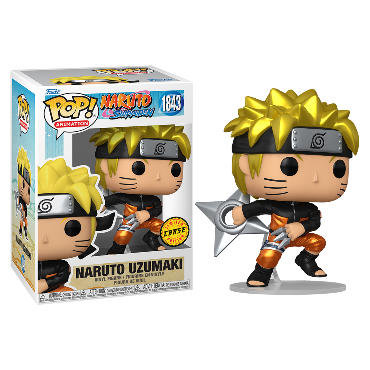 Игровая фигурка FUNKO POP! серии "Наруто" - НАРУТО С КУНАЯМИ И ШЮРИКЕНОМ (w/CH), 83804 2