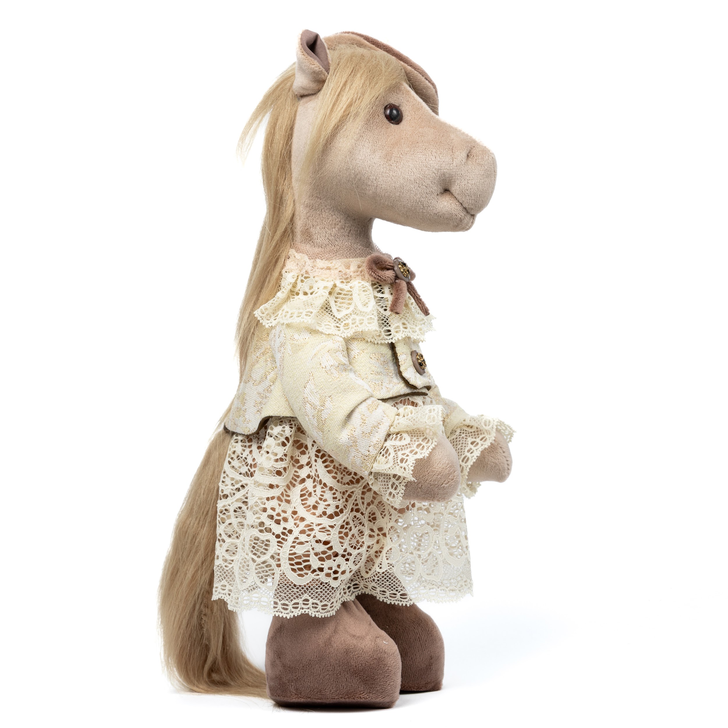 Кукла Тильда «Конек 2026» золото-бежевый, 262626/парча 2