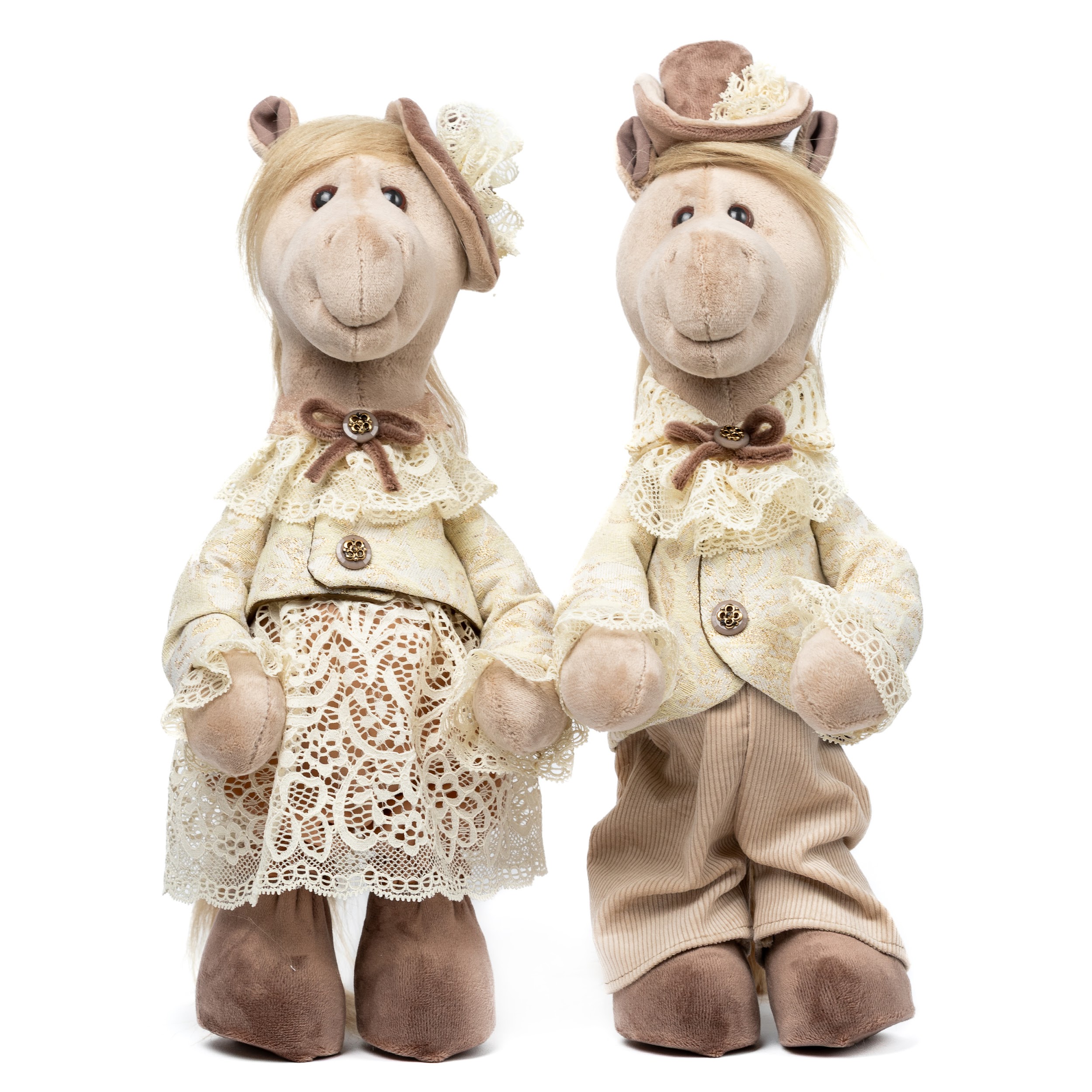 Кукла Тильда «Конек 2026» золото-бежевый, 262626/парча