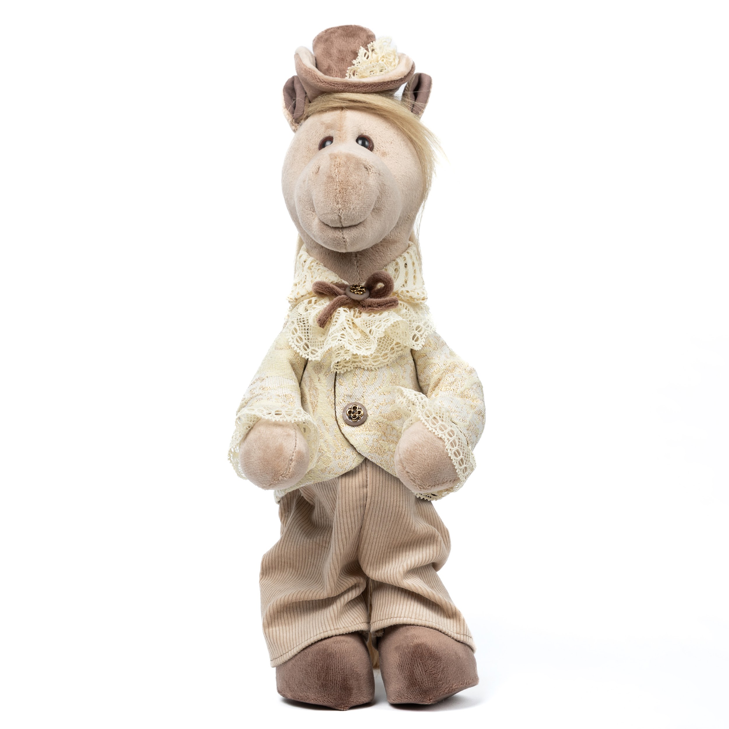Кукла Тильда «Конек 2026» золото-бежевый, 262626/парча 3