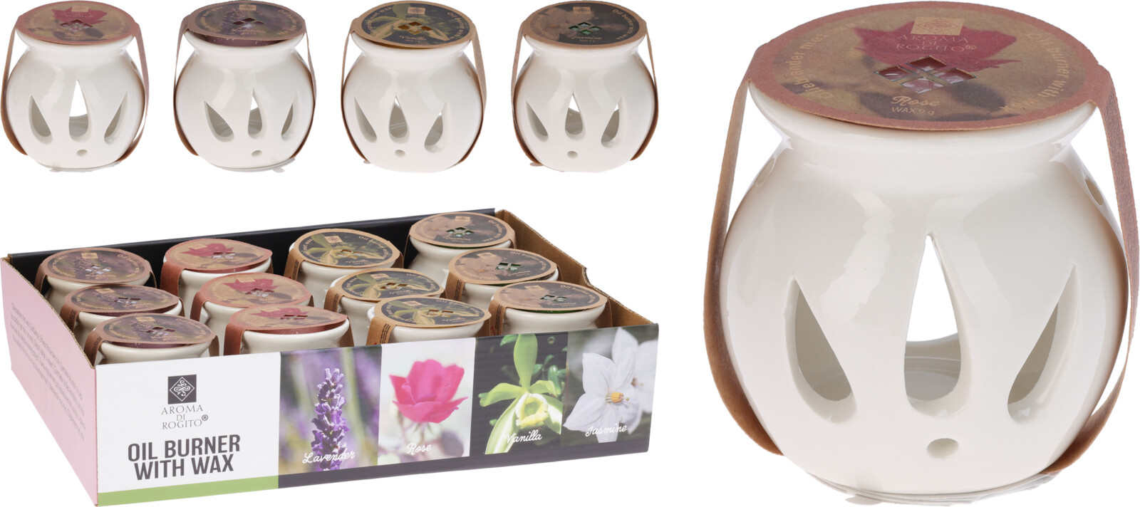 Аромалампа керамічна, аромат: ваніль, 11*8*12 см, 175000280