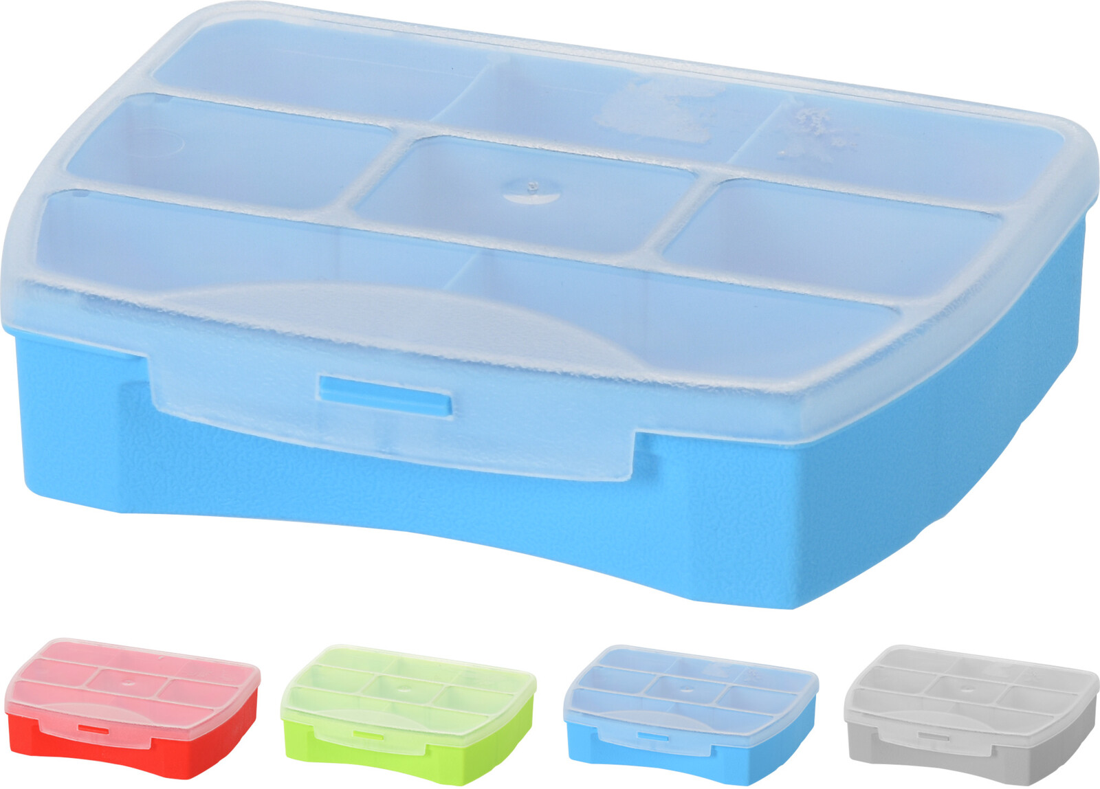 Органайзер, 8 відділень, 12*9*3 см, прозорий,029000010