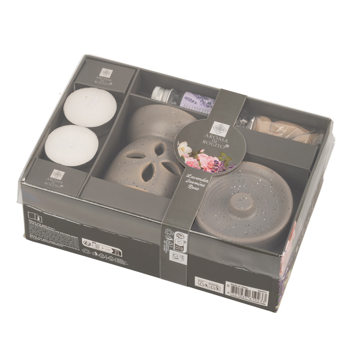 Подарунковий набір  9 пр., аромалампа 6,5*6,5*8 см, свічка 3,6*1,4 см, олія 6,3*2,5 см, CO1000070 2