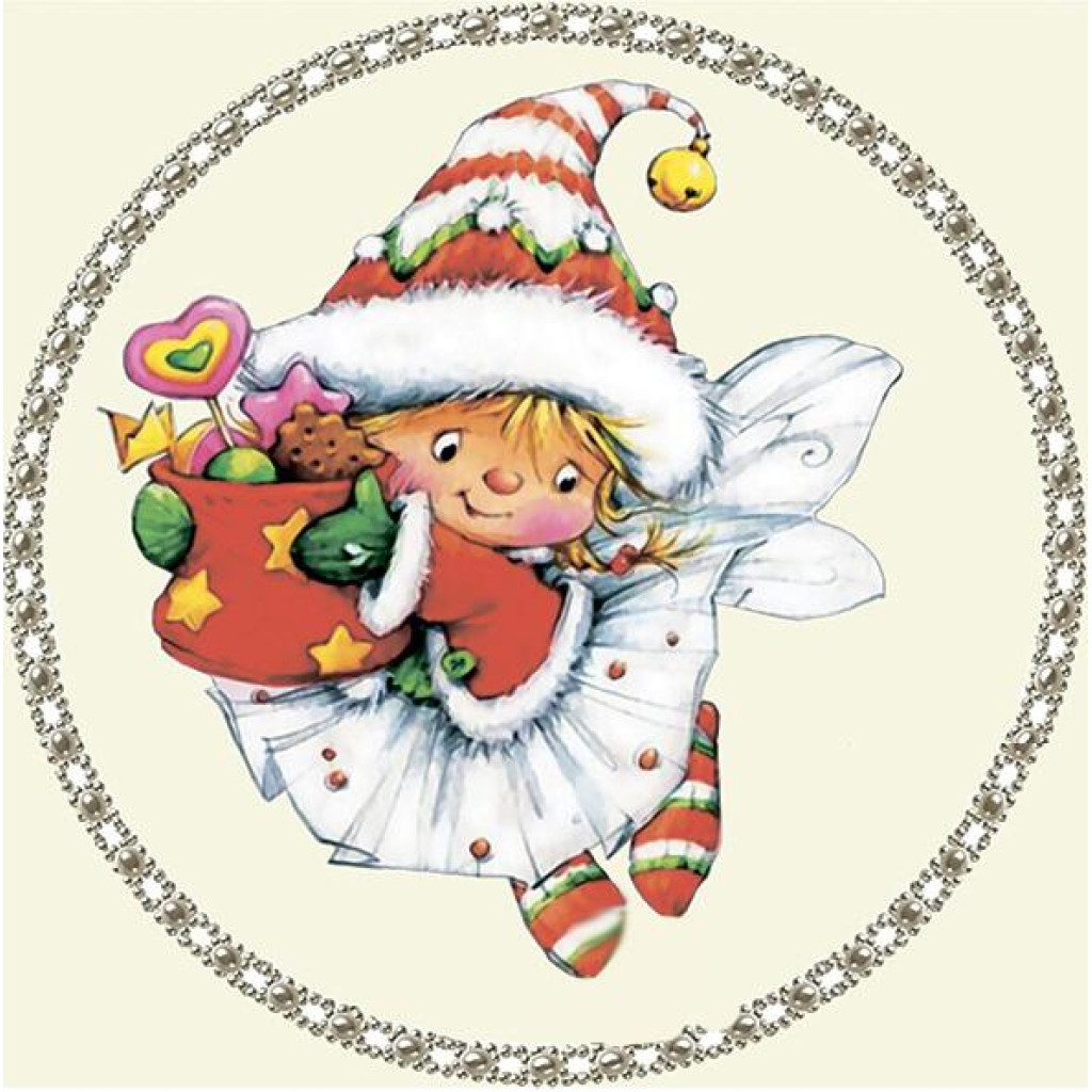 Объемная картина из бумаги 149 «Девочка-колокольчик» 11*11 см, РТ150070, ТМ «Tela Artis»