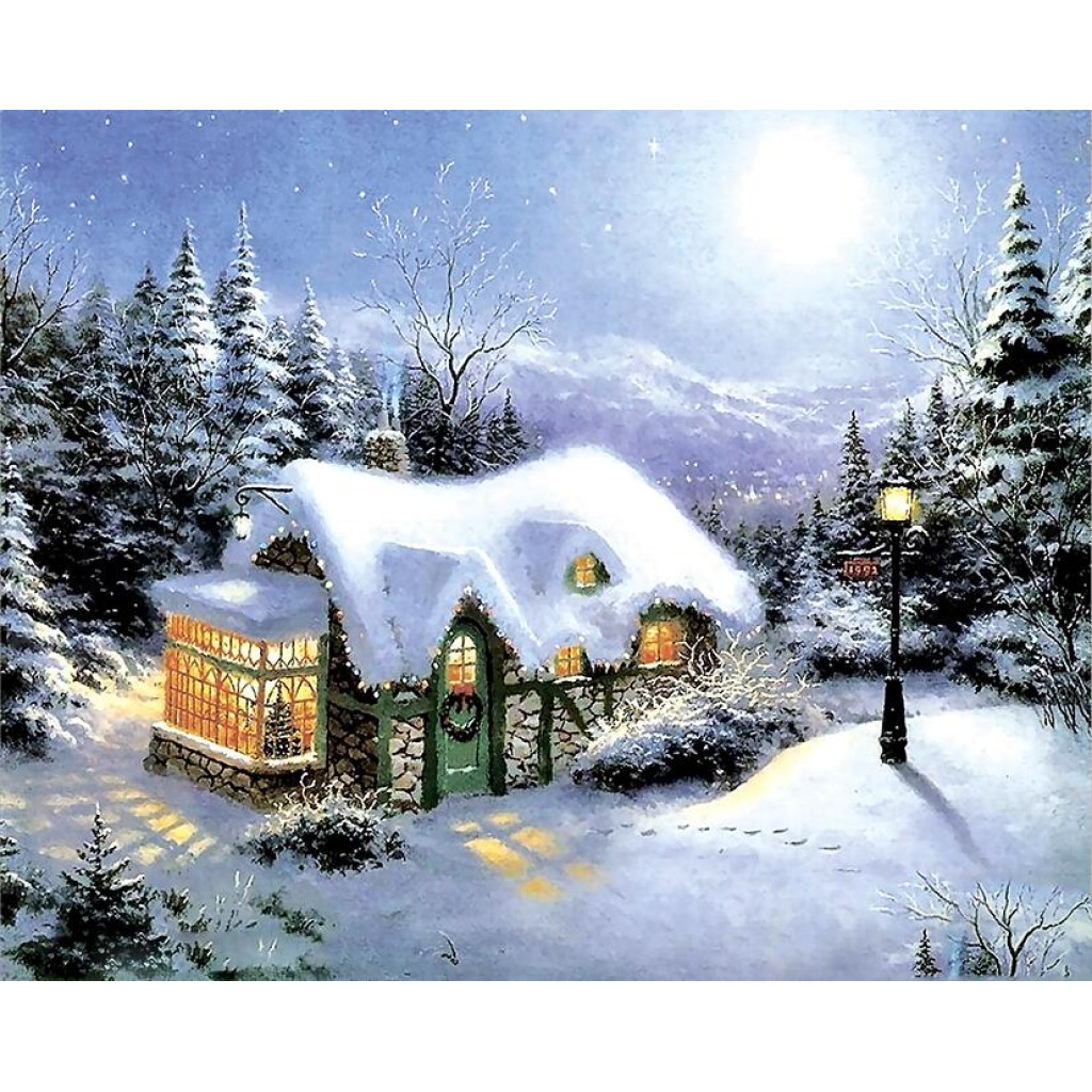 Объемная картина из бумаги 162 «Зимний вечер» 20*25 см, РТ150083, ТМ «Tela Artis»