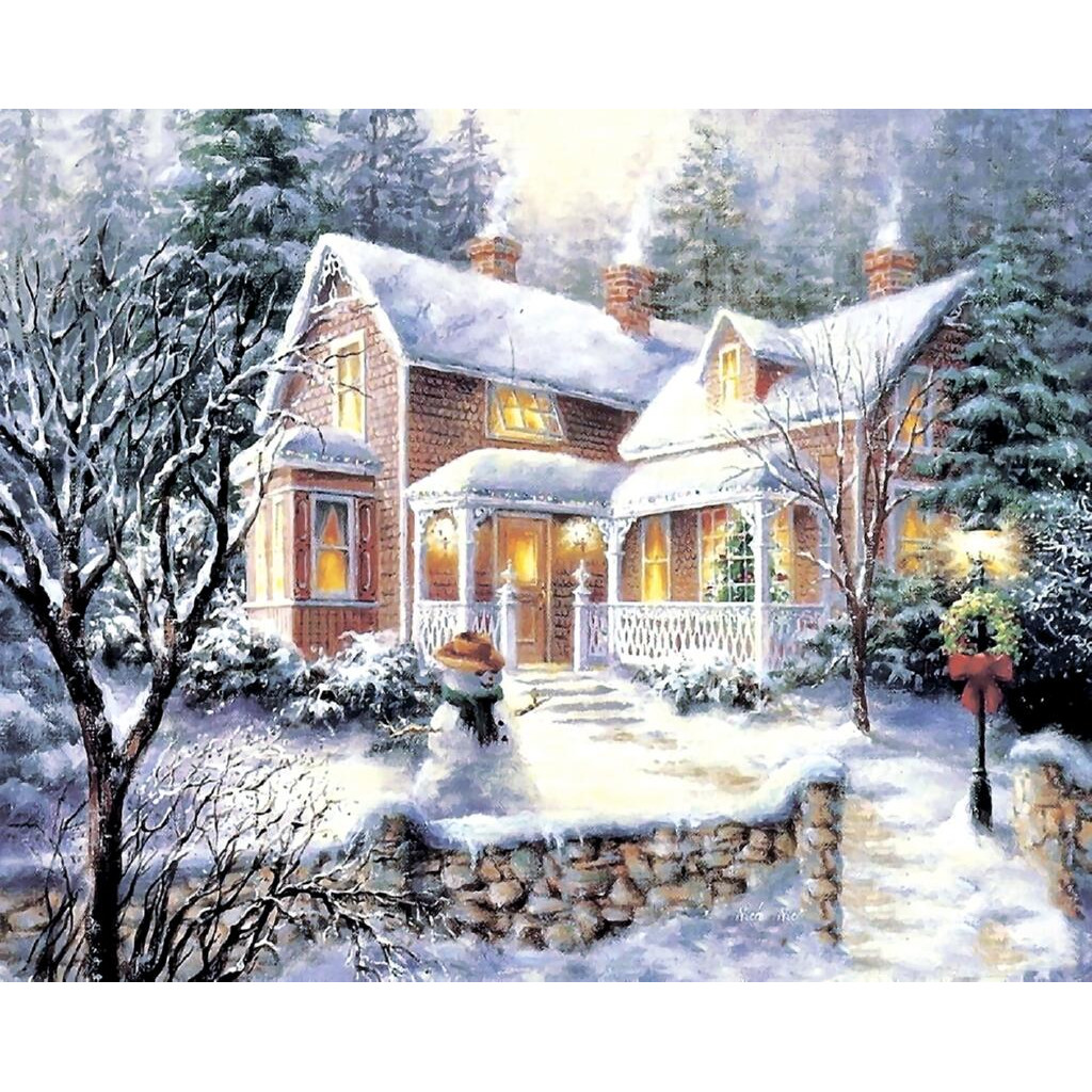 Объемная картина из бумаги 164 «Зимнее утро» 20*25 см, РТ150085, ТМ «Tela Artis»
