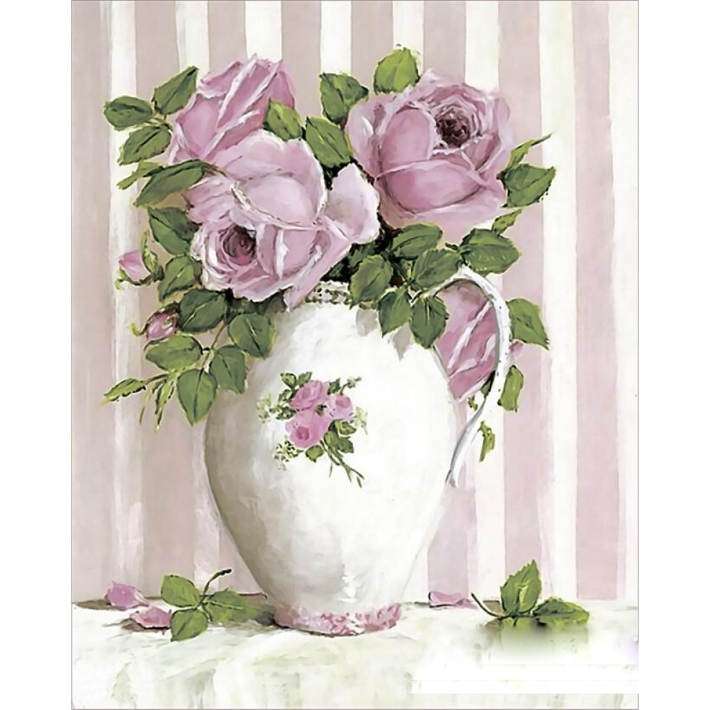 Объемная картина из бумаги 171 «Шебби Шик. Вазочка» 11*14 см, РТ150092, ТМ «Tela Artis»