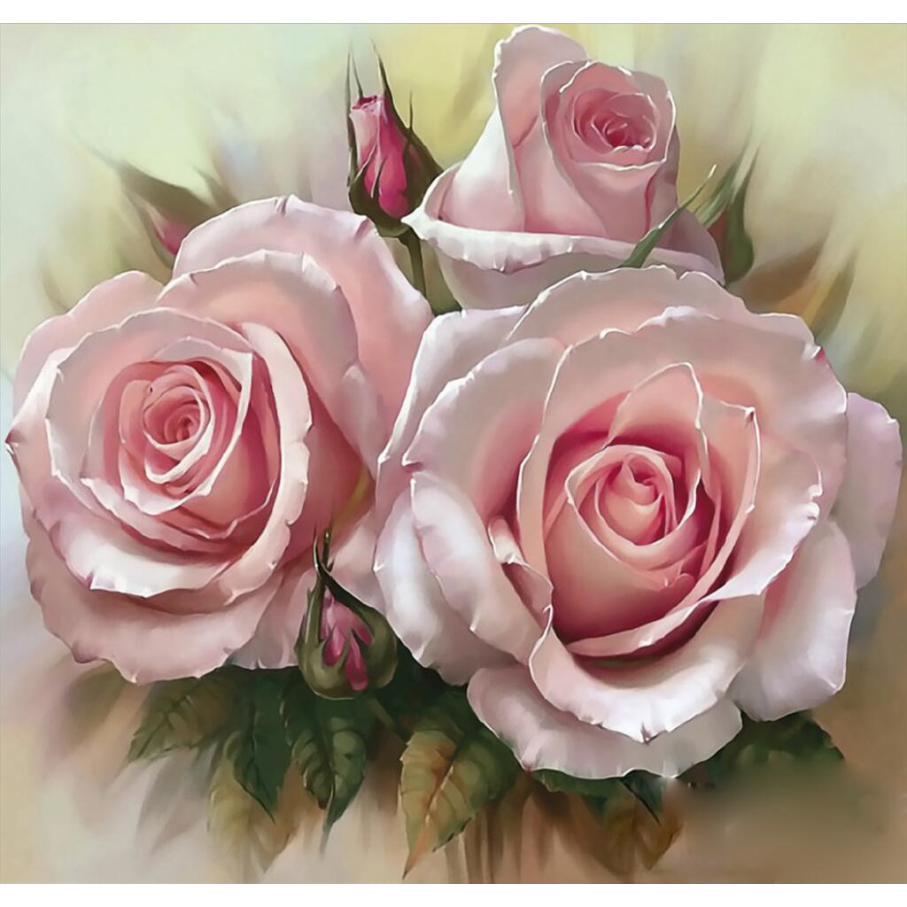 Объемная картина из бумаги 201 «Королева цветов» 20*20 см, РТ150122, ТМ «Tela Artis»