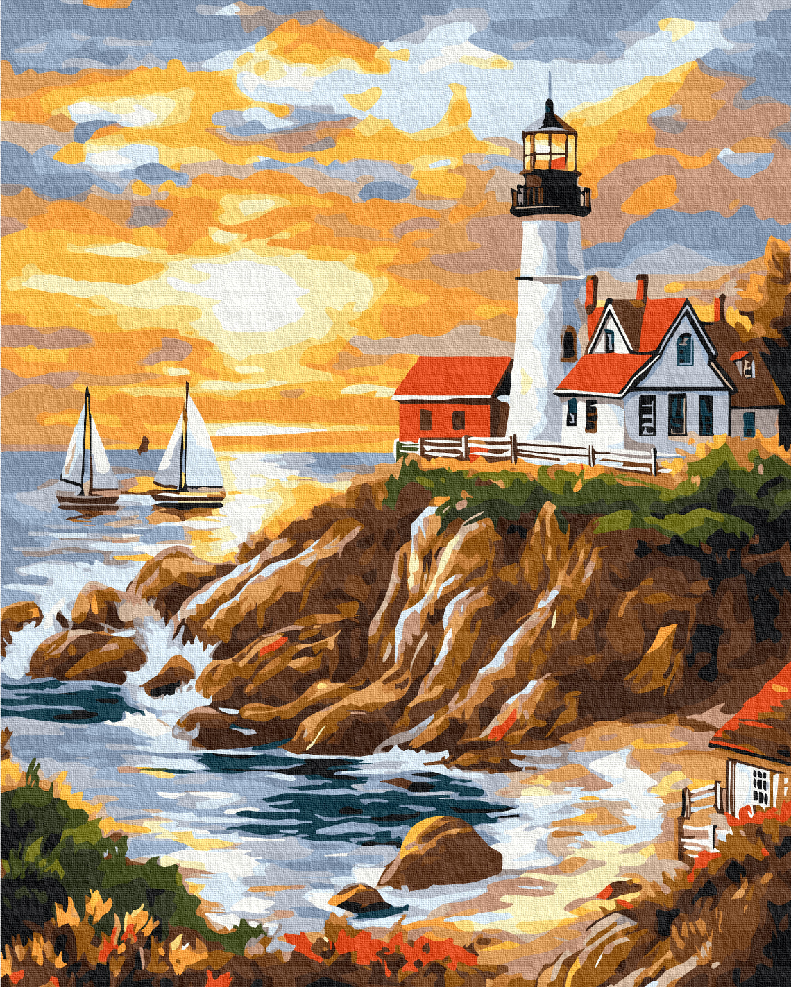 Картина по номерам «Спокойствие у маяка», BS54244