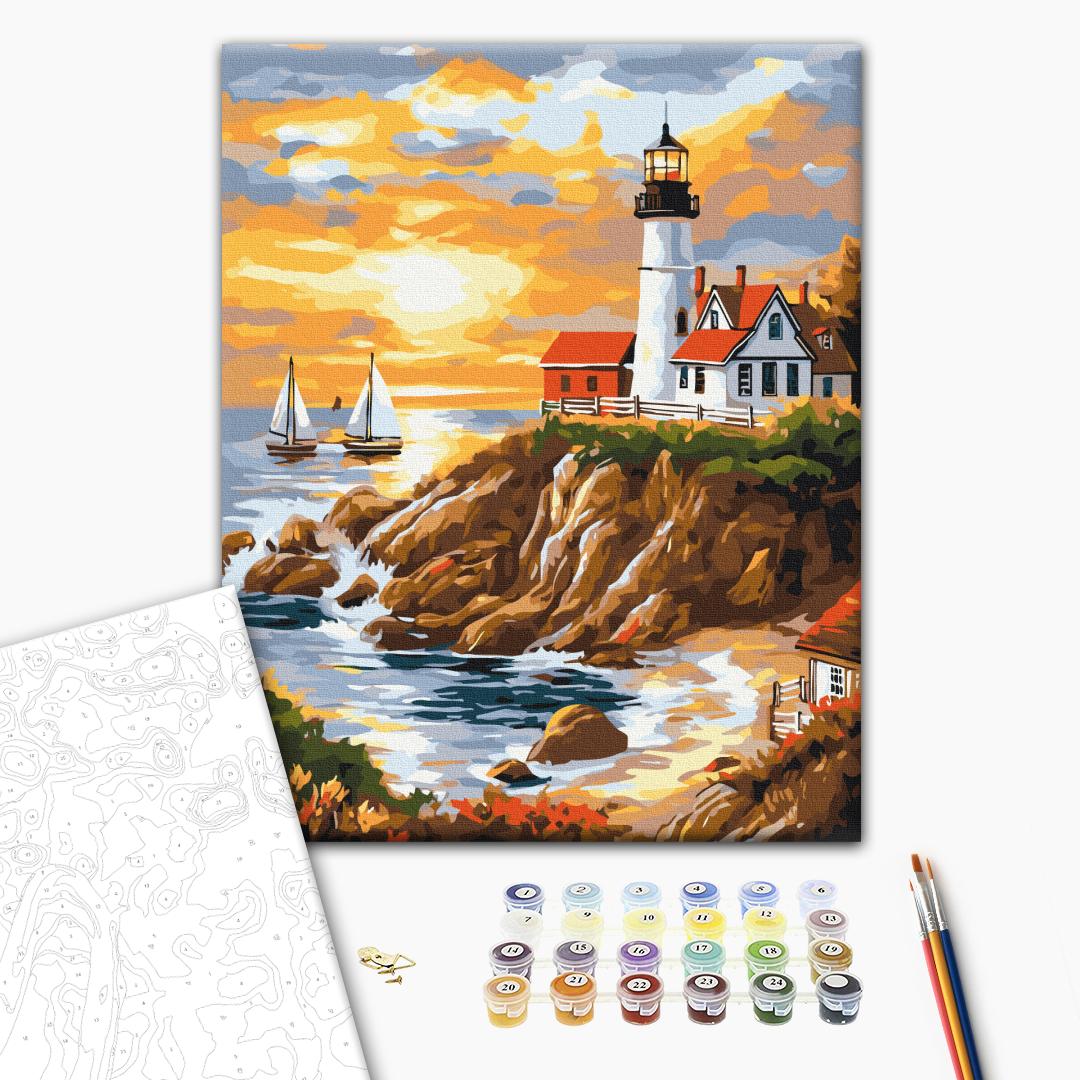 Картина по номерам «Спокойствие у маяка», BS54244 1