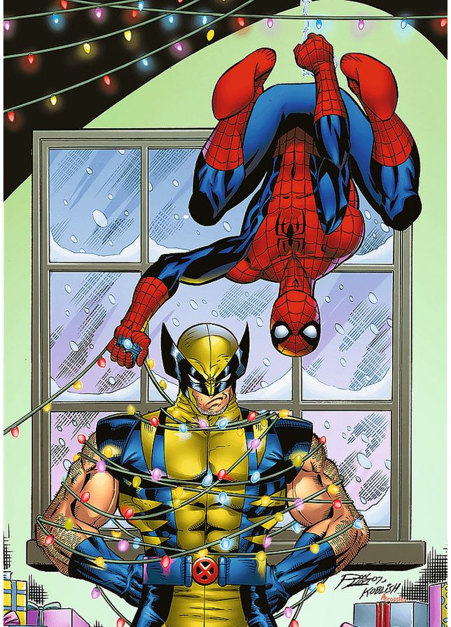 Пазл - "1000 Премиум Плюс" - XMAS: Человек-паук и Росомаха, Marvel Heroes, 12088, Trefl 2