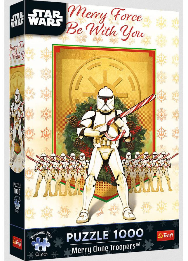 Пазл - "1000 Преміум Плюс" - XMAS: Хай прибуде з тобою сила веселощів, Lucasfilm Star Wars, 12087, Trefl