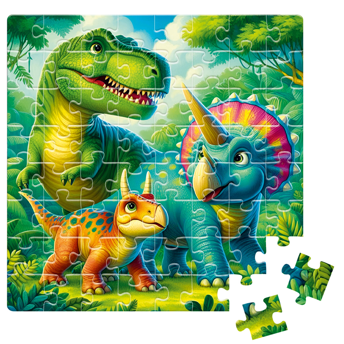 Пазлы "Доисторические друзья" De.tail, 64 детали, DT1234-08 2