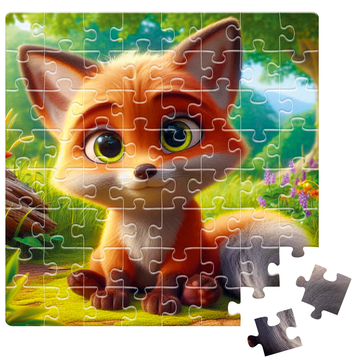 Пазлы "Любознательный лисенок" De.tail, 64 детали, DT1234-07 2