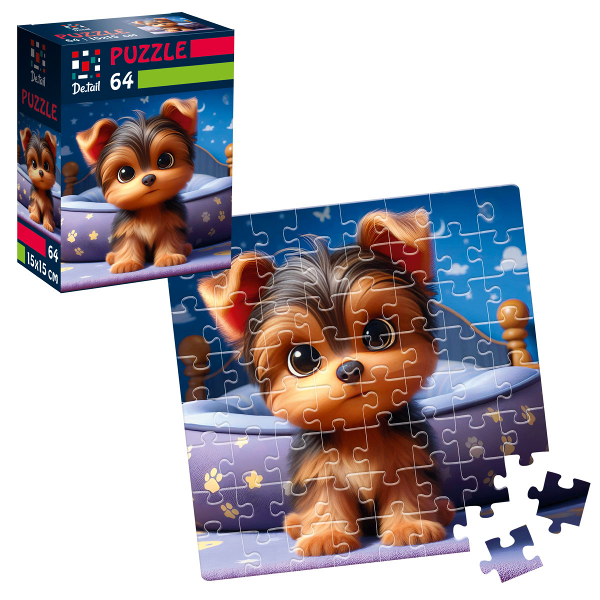 Пазлы "Любознательное цуцен" De.tail, 64 детали, DT1234-09 1