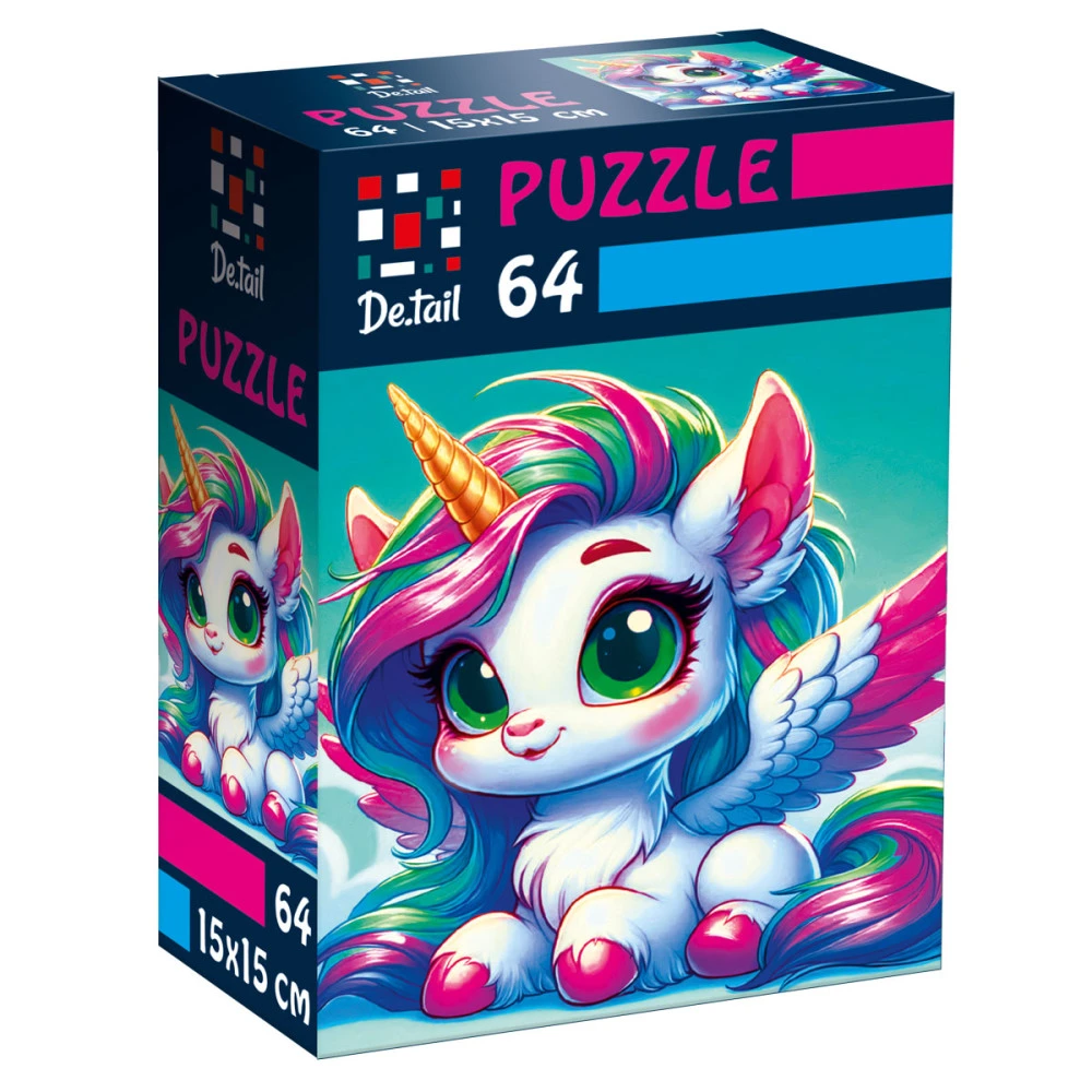 Пазлы "Замрианая единорожка" De.tail, 64 детали, DT1234-01