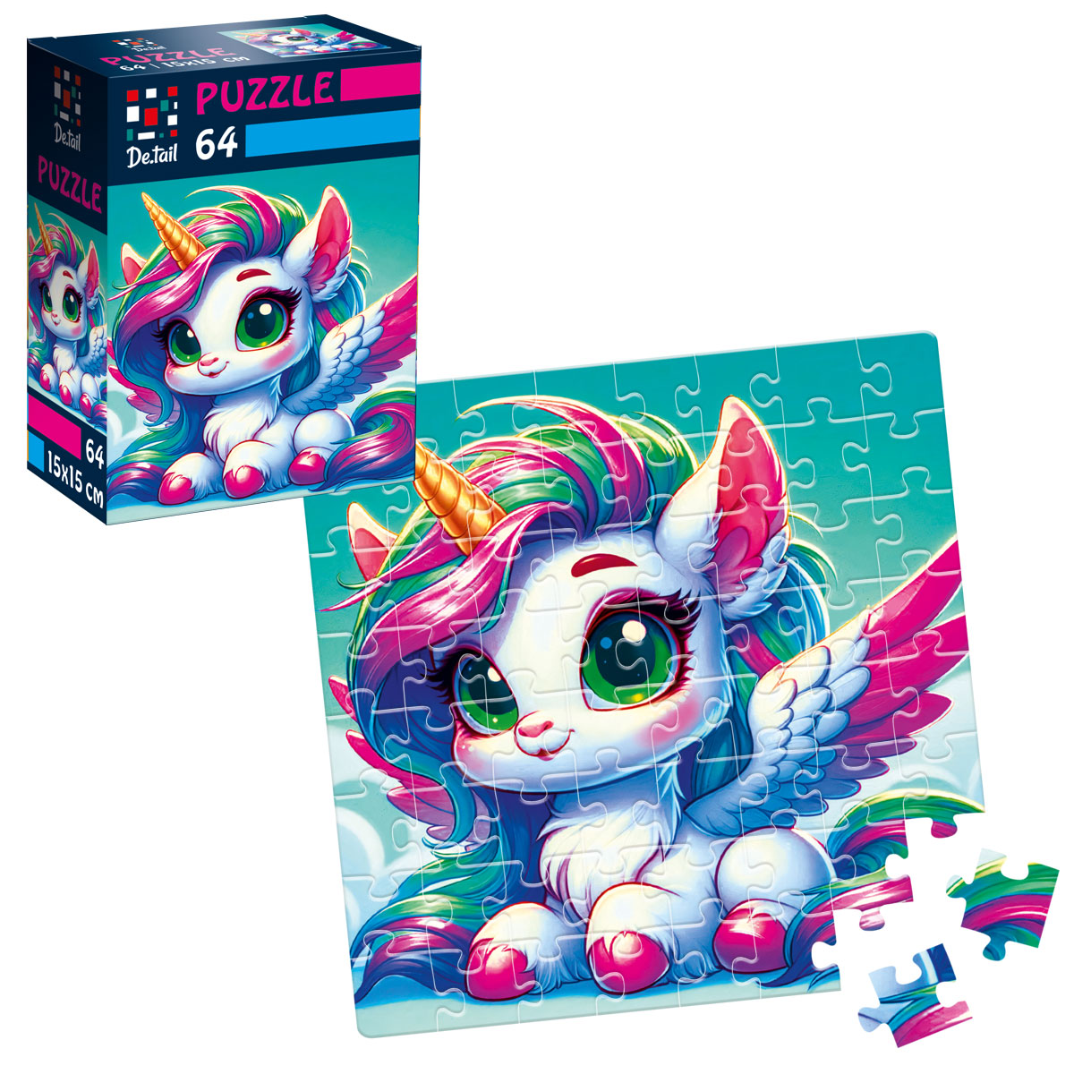 Пазлы "Замрианая единорожка" De.tail, 64 детали, DT1234-01 1