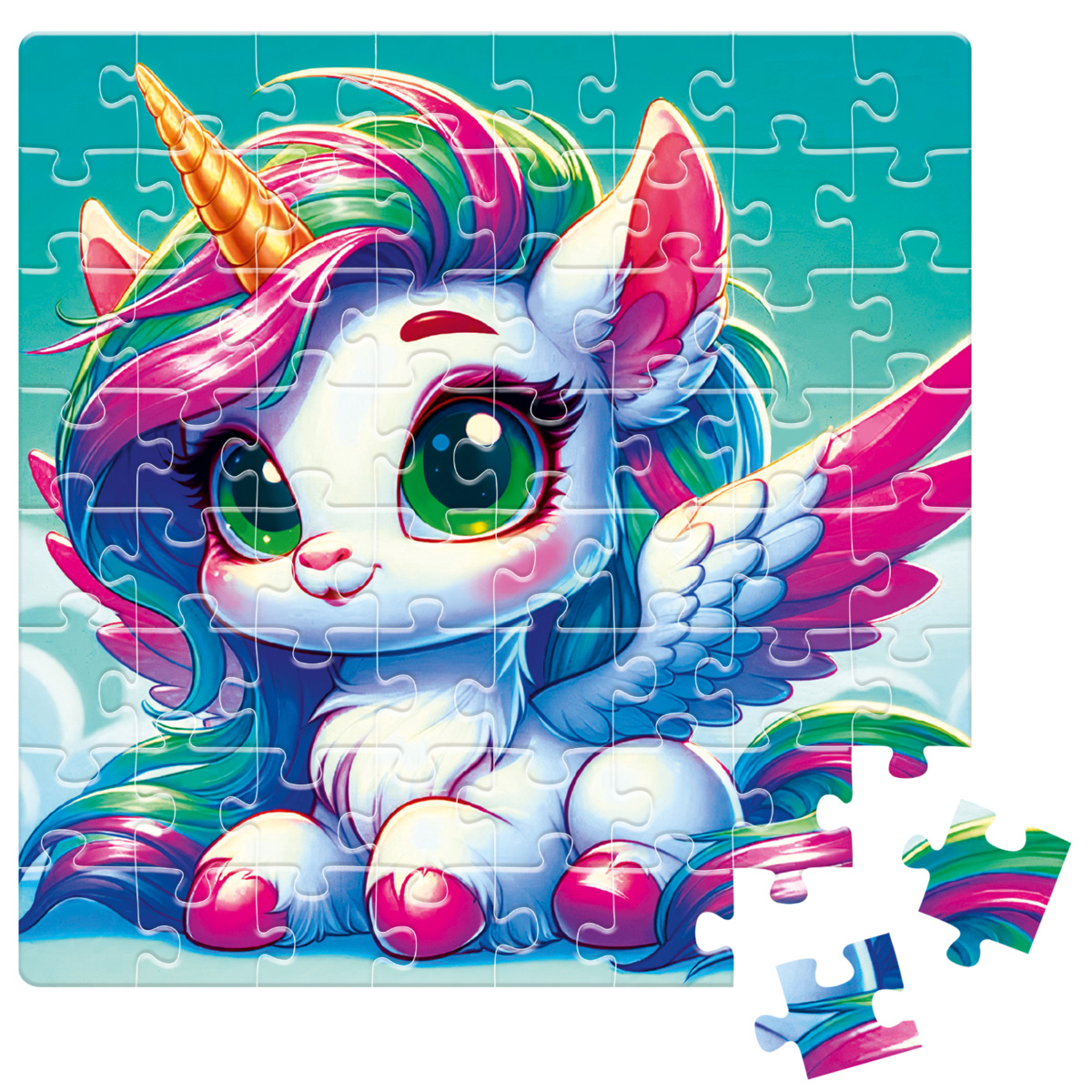 Пазлы "Замрианая единорожка" De.tail, 64 детали, DT1234-01 2