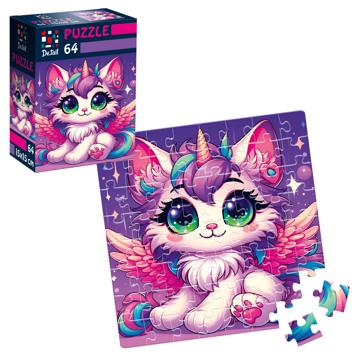 Пазлы "Сказочный котенок" De.tail, 64 детали, DT1234-20 1