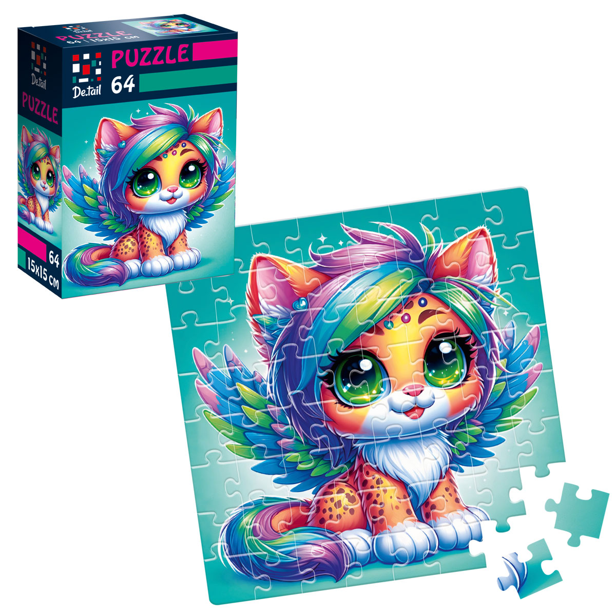 Пазлы "Сказочный леопардик" De.tail, 64 детали, DT1234-23 1