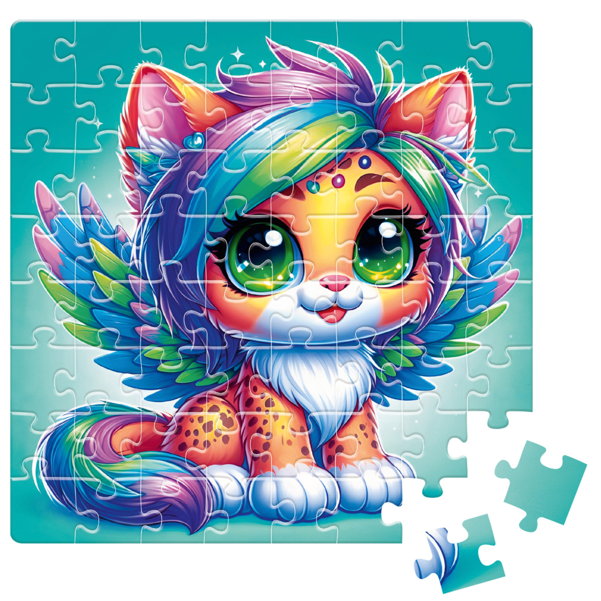 Пазлы "Сказочный леопардик" De.tail, 64 детали, DT1234-23 2