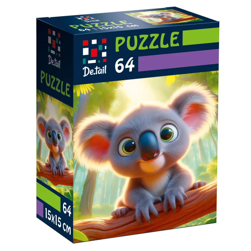 Пазлы "Коала на ветке" De.tail, 64 детали, DT1234-18