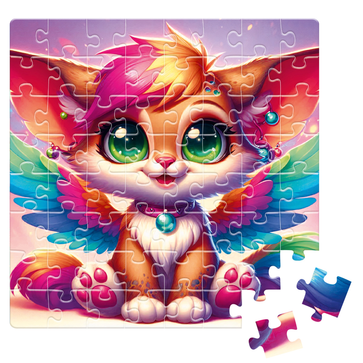 Пазлы "Крылатый лисенок" De.tail, 64 детали, DT1234-03 2