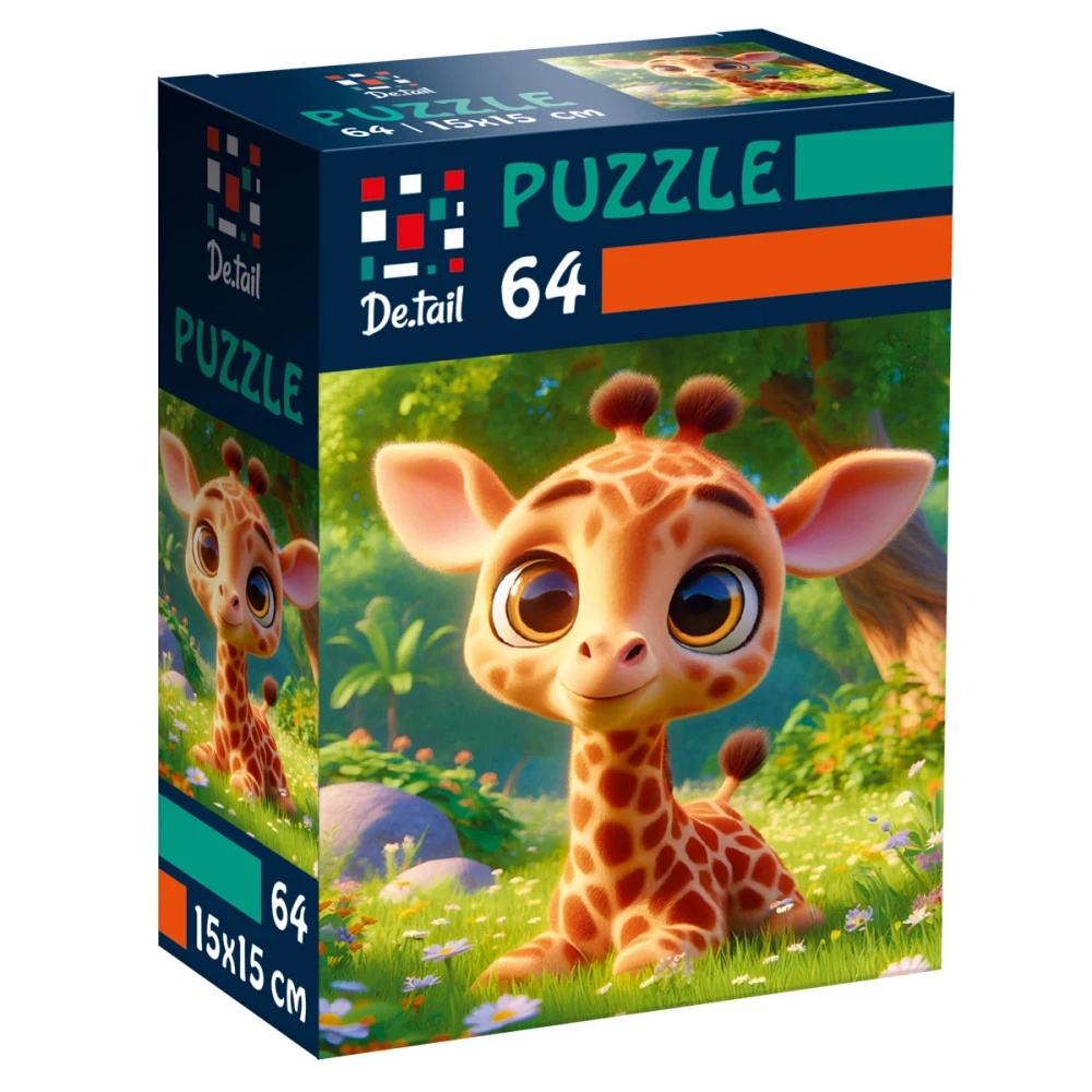 Пазлы "Малый жираф" De.tail, 64 детали, DT1234-13