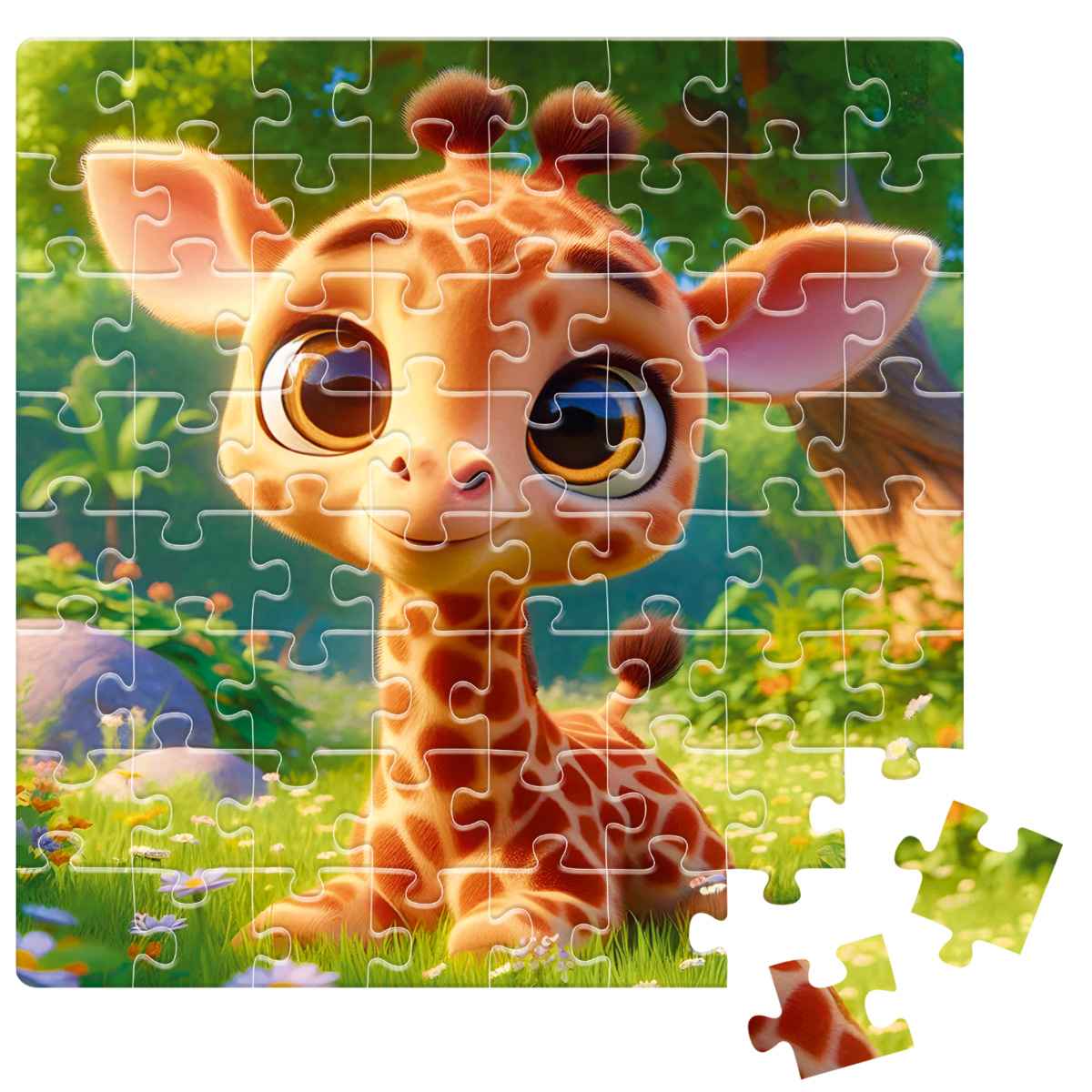 Пазлы "Малый жираф" De.tail, 64 детали, DT1234-13 2