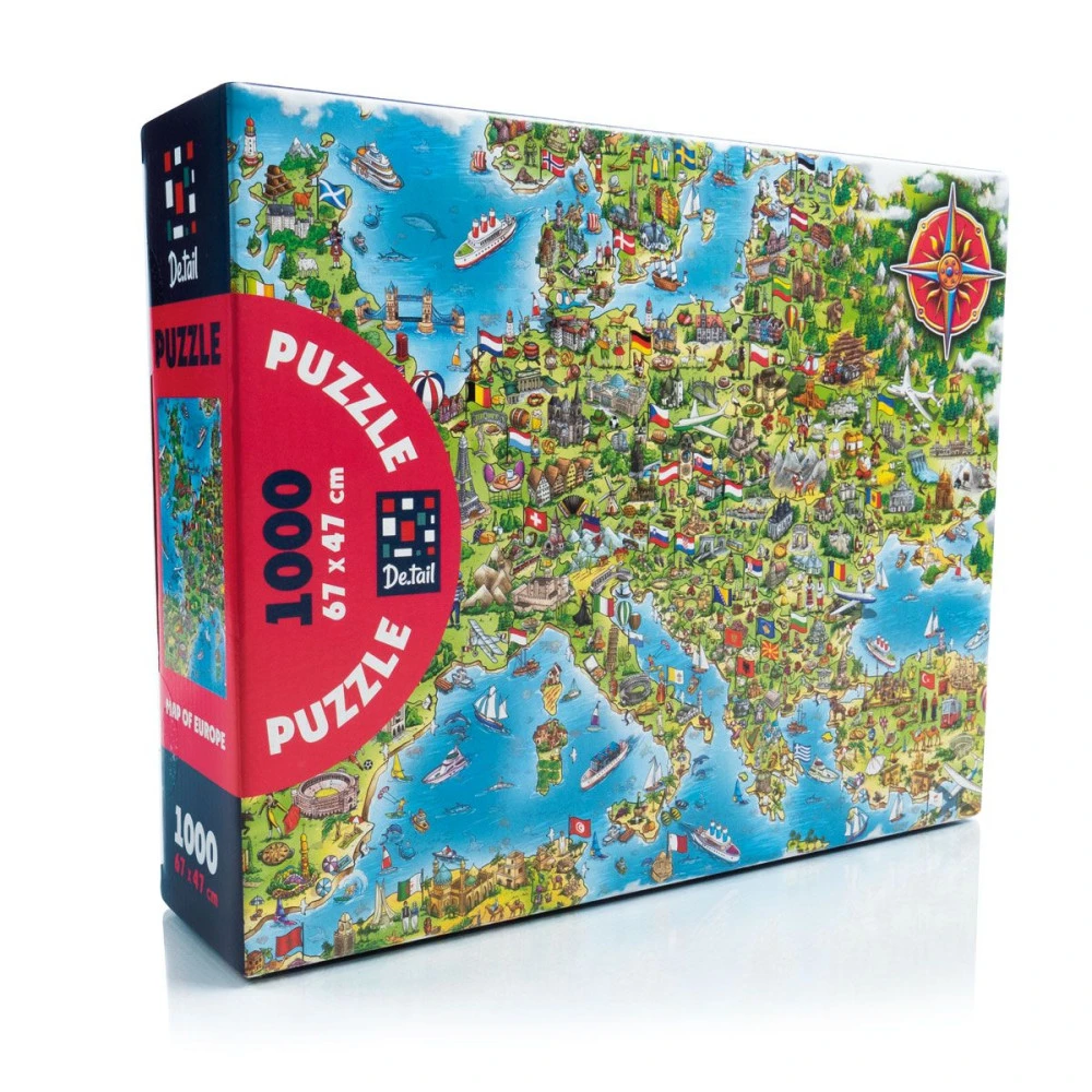 Пазлы "Карта Европы" De.tail, 1000 деталей, DT1000-16