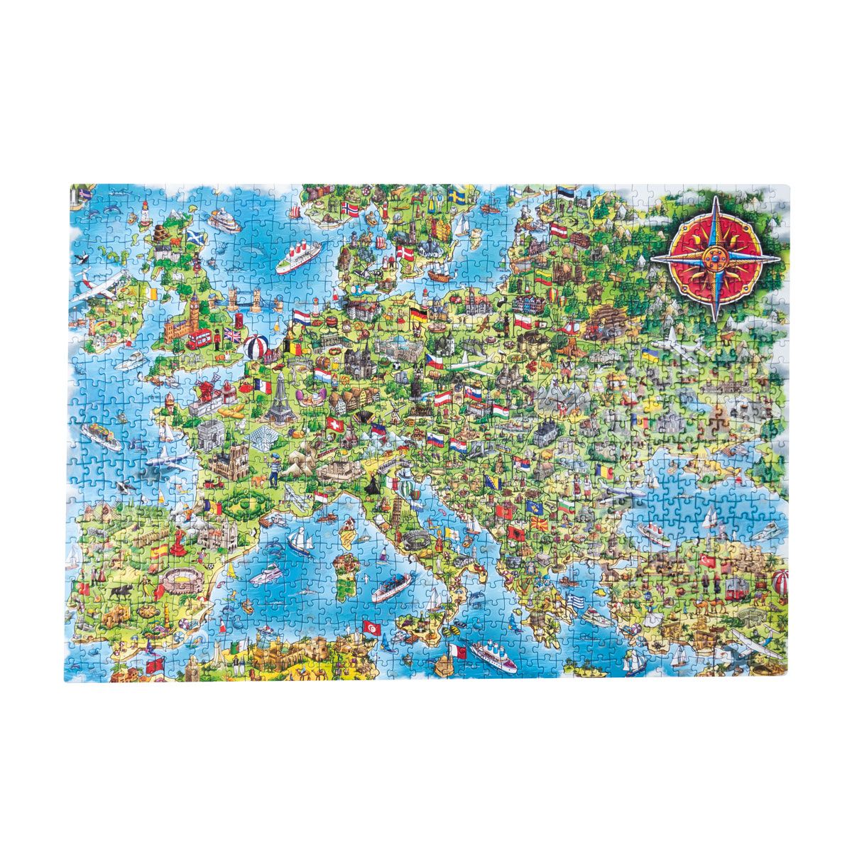 Пазлы "Карта Европы" De.tail, 1000 деталей, DT1000-16 2