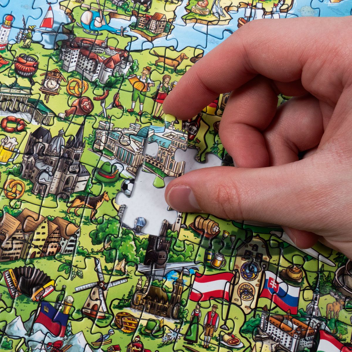 Пазлы "Карта Европы" De.tail, 1000 деталей, DT1000-16 3