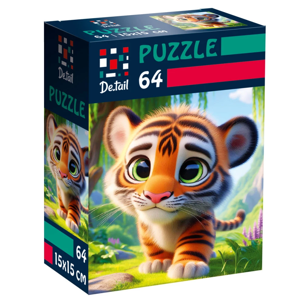 Пазлы "Милый тигренок" De.tail, 64 детали, DT1234-15
