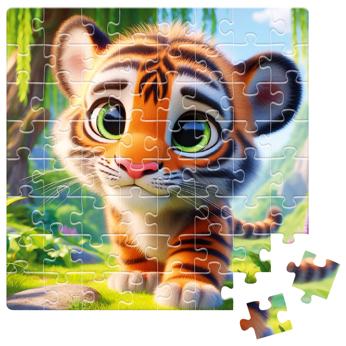 Пазлы "Милый тигренок" De.tail, 64 детали, DT1234-15 2